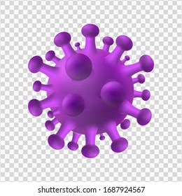 Coronavirus covid-19 on an isolated background