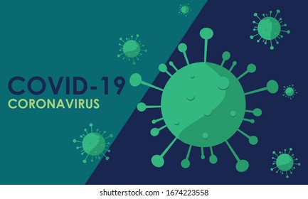 Coronavirus COVID19 outbreak in background. Coronavirus 2019-nCoV.