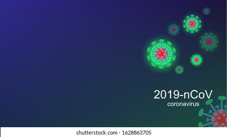 Coronavirus COVID-19 outbreak and coronaviruses influenza background. Coronavirus 2019-nCoV. Pandemic medical health risk, immunology, virology, epidemiology concept. 