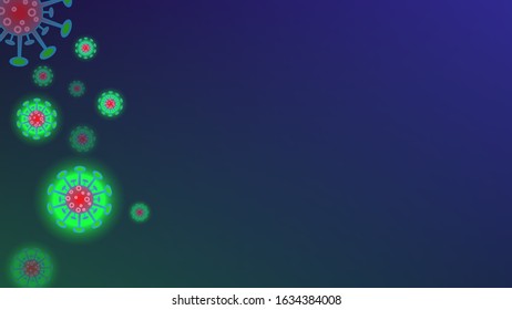 Coronavirus Covid-19 outbreak and coronaviruses influenza background. Coronavirus 2019-nCoV. Pandemic medical health risk, immunology, virology, epidemiology concept. 