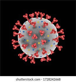 Coronavirus covid19 Pandemiepathogenvektor