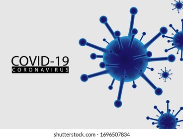 Coronavirus, covid-19, pathogens causing damage to the respiratory system and different parts of the body vector illustration