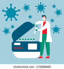 Coronavirus or covid-19 pcr test. 