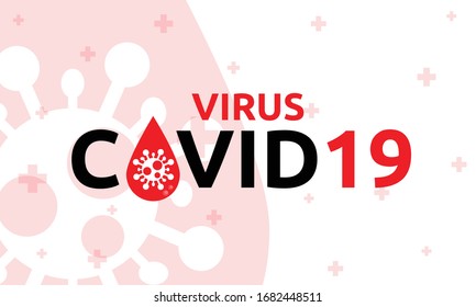 Coronavirus covid-19 prevention concept logo 