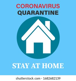 Coronavirus Covid-19, quarantine motivational poster. A quarantine precaution to protect against COVID-19 coronavirus. The global problem of the proliferation of the virus.