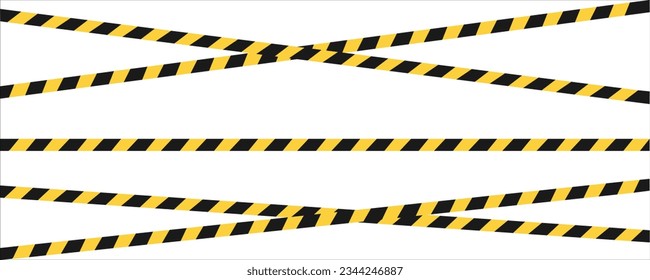 Coronavirus and Covid-19 and quarantine stripes. Warning stripes. Danger zone. Isolated on transparent background. Vector illustration.