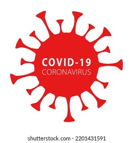 Coronavirus COVID-19. Red on white background