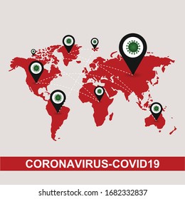 Coronavirus or Covid-19 Report Worldwide Illustration vector