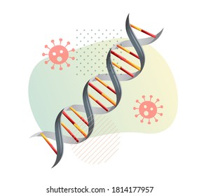 Coronavirus COVID-19 RNA - Illustration  as eps 10 File.