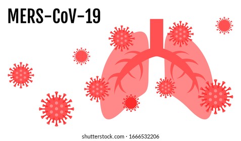coronavirus covid-19 spread in china with lungs virus or bacteria and lungs disease vectors illustration in flat style