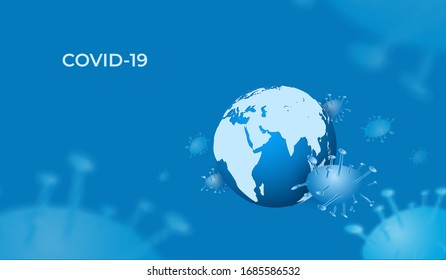 Coronavirus COVID-19 spread infection around the world concept. 