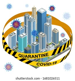 Coronavirus Covid-19, staying at home with self-quarantine to help slow outbreak and protect virus spread. Save the Planet from coronavirus.