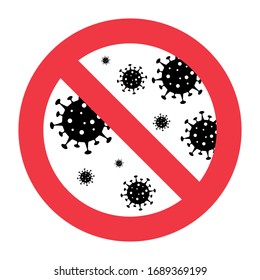Coronavirus covid-19 stop virus vector illustration