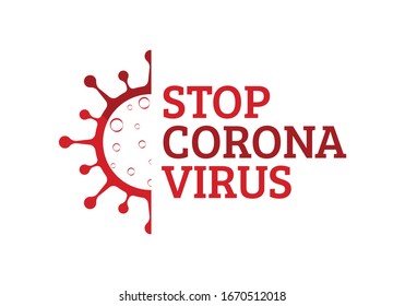 Coronavirus (Covid-19). Symbol of the fight against coronovirus. Stop virus sign. Coronovirus infection emblem flat vector illustration.