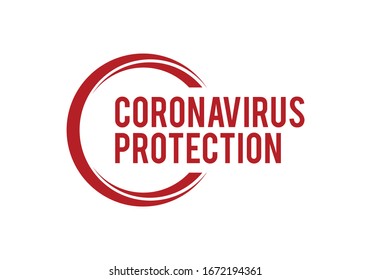 Coronavirus (Covid-19). Symbol of the fight against coronovirus. Stop virus sign. Coronovirus infection emblem flat vector illustration.