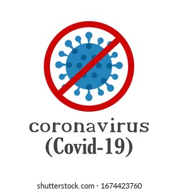 Coronavirus (Covid-19). Symbol of the fight against coronovirus. Medical stop virus sign. Coronovirus infection 
 emblem flat vector illustration.