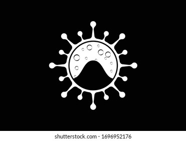 Coronavirus (Covid-19). Symbol of the fight against coronovirus. Stop virus sign. Coronovirus infection emblem flat vector illustration.