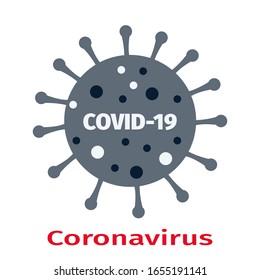Coronavirus COVID-19 Symbol.  Icon. Prevention Of Covid. Global Pandemic Alert. Isolated Vector Illustration.
