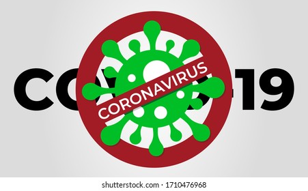 Coronavirus COVID-19 symbol. Isolated vector illustration.