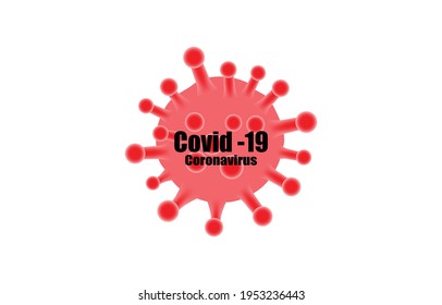 Coronavirus Covid-19 symbol model vector illustration on white background.