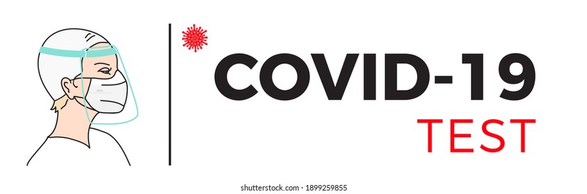 Coronavirus Covid-19 test banner. Flat vector illustration