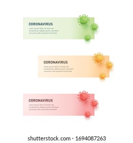 Coronavirus Covid-19 Text Box Set Virus Illustration