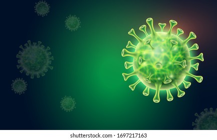 coronavirus COVID-19 bajo el microscopio. Ilustración 3d