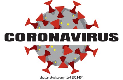 Coronavirus covid-19 under a microscope. Vector illustration of a dangerous virus.