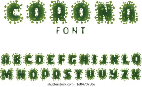 coronavirus covid19 vector font design