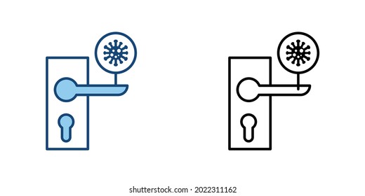 Coronavirus COVID-19 vector icons line style. Included icons symptoms, transmission, prevention, treatment, virus, contagious, infection 2019-nCoV