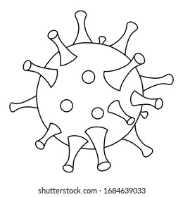 Coronavirus covid19 vector illustration, pandemic, epidemic control. Dangerous virus icon illustration.