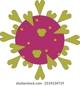 Imagem vetorial de coronavírus COVID-19 multicolorida