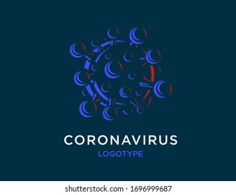 Coronavirus COVID-19 Vector Logo Design