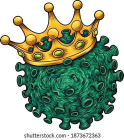 CoronaVirus. COVID-19. virion of Coronavirus on white background. 2019-nCoV. the virus that caused epidemic of pneumonia in China. Vector illustration for science and medical use