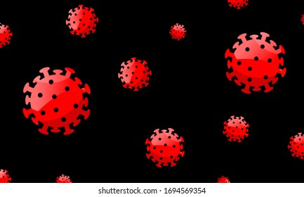 Coronavirus covid19 virus or bacteria background in modern colour design concept. EPS 10 vector.