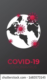 Coronavirus COVID-19 virus. Flat Design Graphic, vector