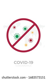 Coronavirus COVID-19 virus. Flat Design Graphic, vector