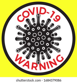 Coronavirus Covid-19 virus icon. Vector illustration
