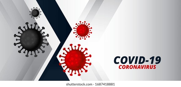 coronavirus covid-19 virus spread pandemic banner design