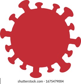 Coronavirus COVID-19 virus symbol. Novel coronavirus outbreak. Global pandemic alert. Covid-19 outbreak. Isolated vector illustration.