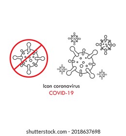 Coronavirus Covid19 Virus vector logo illustrator. 