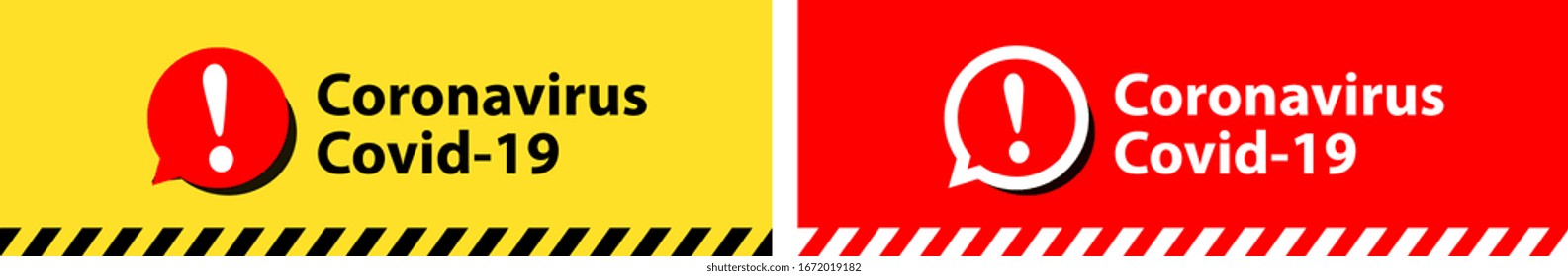 Coronavirus - Covid-19, warning banner