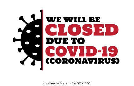 Coronavirus, Covid-19, seremos de tarjeta cerrada o de fondo. ilustración vectorial.