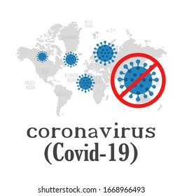 Coronavirus (Covid-19). Coronavirus World map vector illustration. Coronovirus infection in World. 