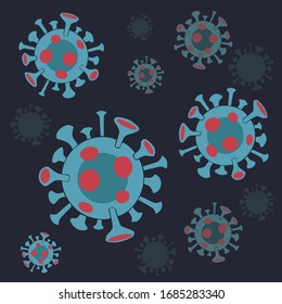Coronavirus Covid-19 Wuhan Icon Vector Illustration. Infographic Element. NCOV-2019 Pandemic Virus Outbreak.