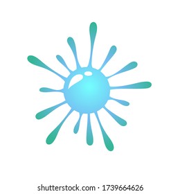 Coronavirus Covid-2019 Cell Icon Vector illustration. 