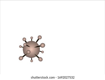 Coronavirus covit-19 microbiology vector white background