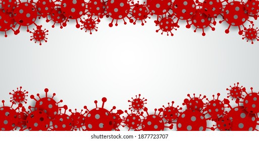 Coronavirus, covit-19 virus. Medical healthcare concept.  Coronavirus on white background. paper art style. vector.