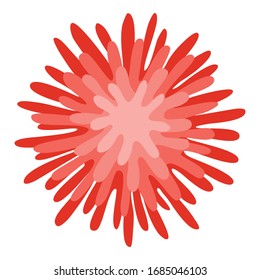 Coronavirus danger bacteria icon. Flat illustration of coronavirus danger bacteria vector icon for web design