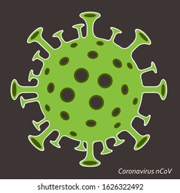 Coronavirus danger and public health risk disease and flu outbreak or coronaviruses influenza as dangerous viral strain case as a pandemic. Vector illustration.